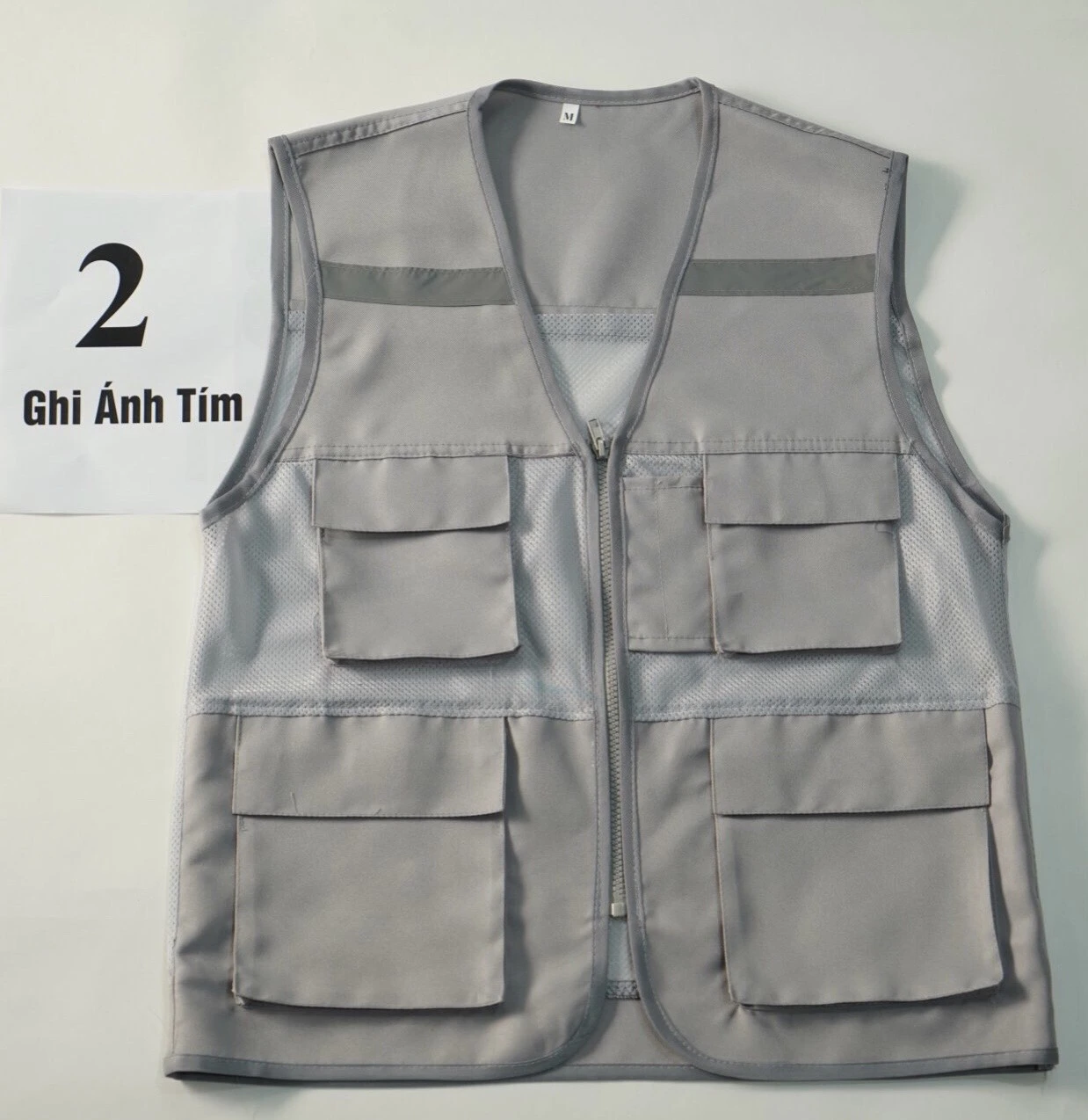 [GL-01] Áo gile phản quang 4 túi, nhiều màu tùy chọn