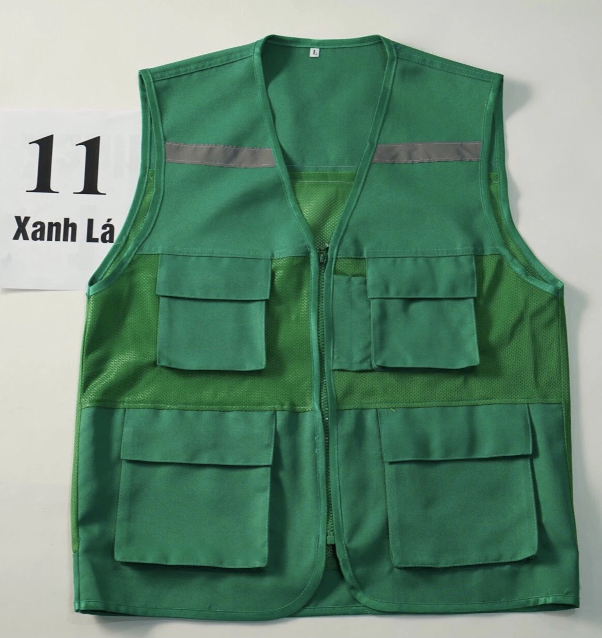 [GL-01] Áo gile phản quang 4 túi, nhiều màu tùy chọn
