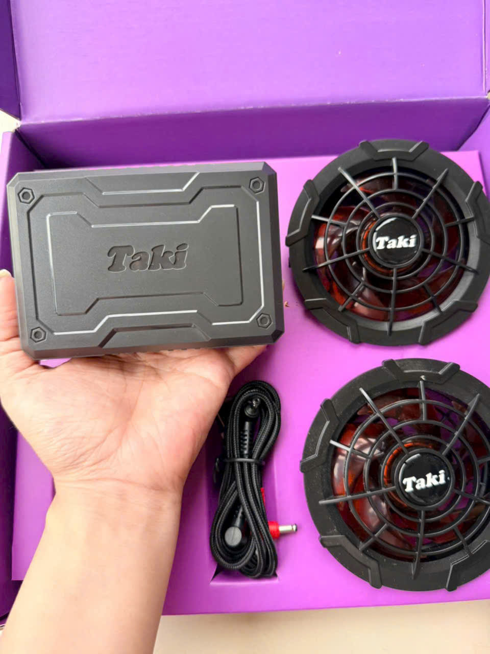 Bộ Pin Quạt Sạc Cho Áo Điều Hòa TAKI dung lượng 22000 mAh