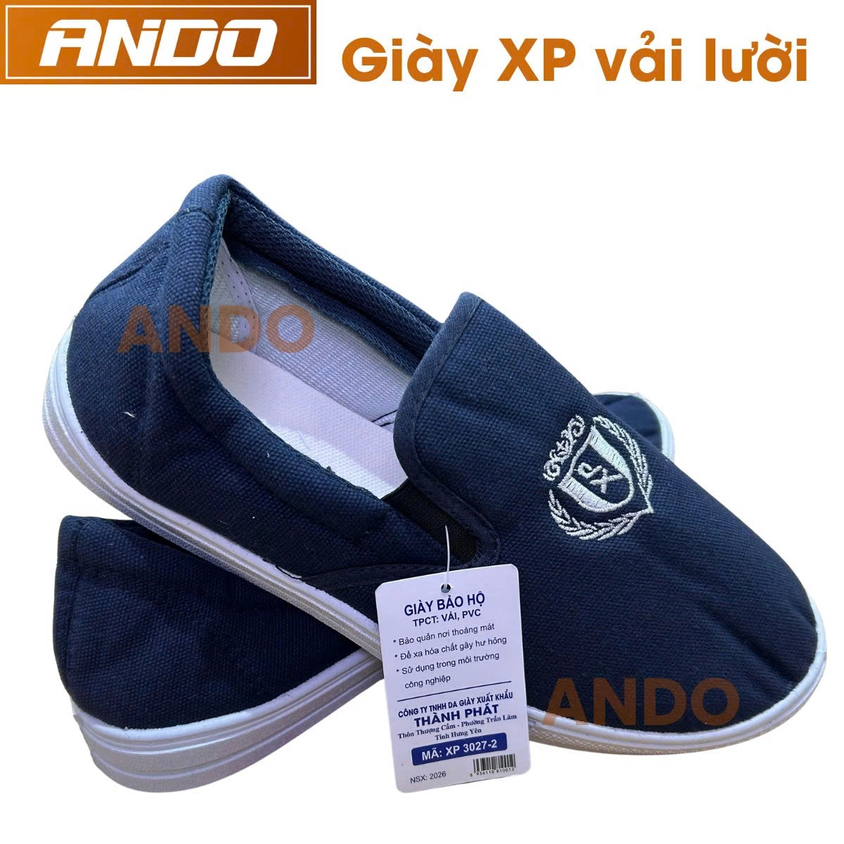 Giày vải bảo hộ lao động giày vải XP lười nam, nữ chống trơn trượt giữ ấm