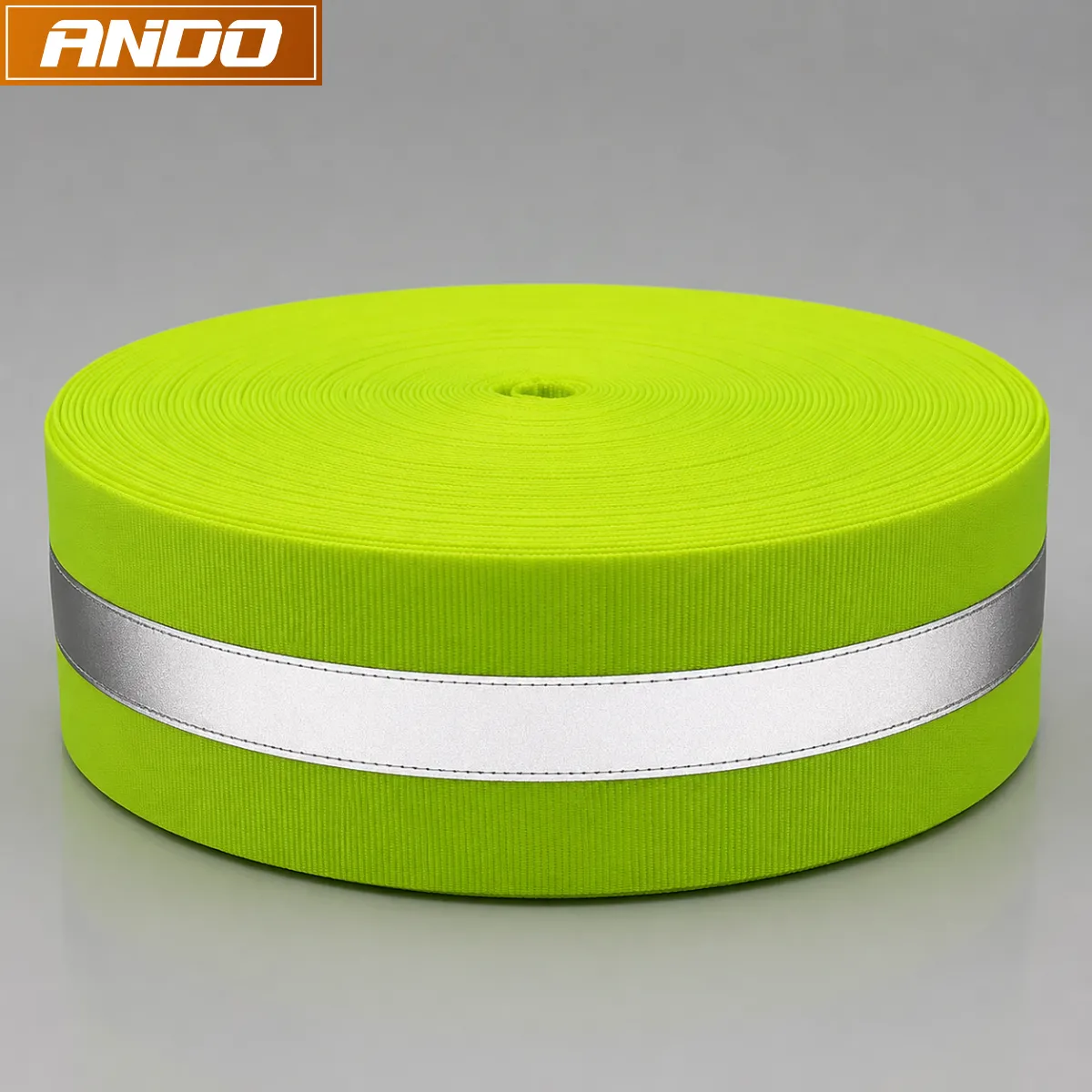 Dây phản quang vải màu xanh chuối kích thước 5cm x 100m