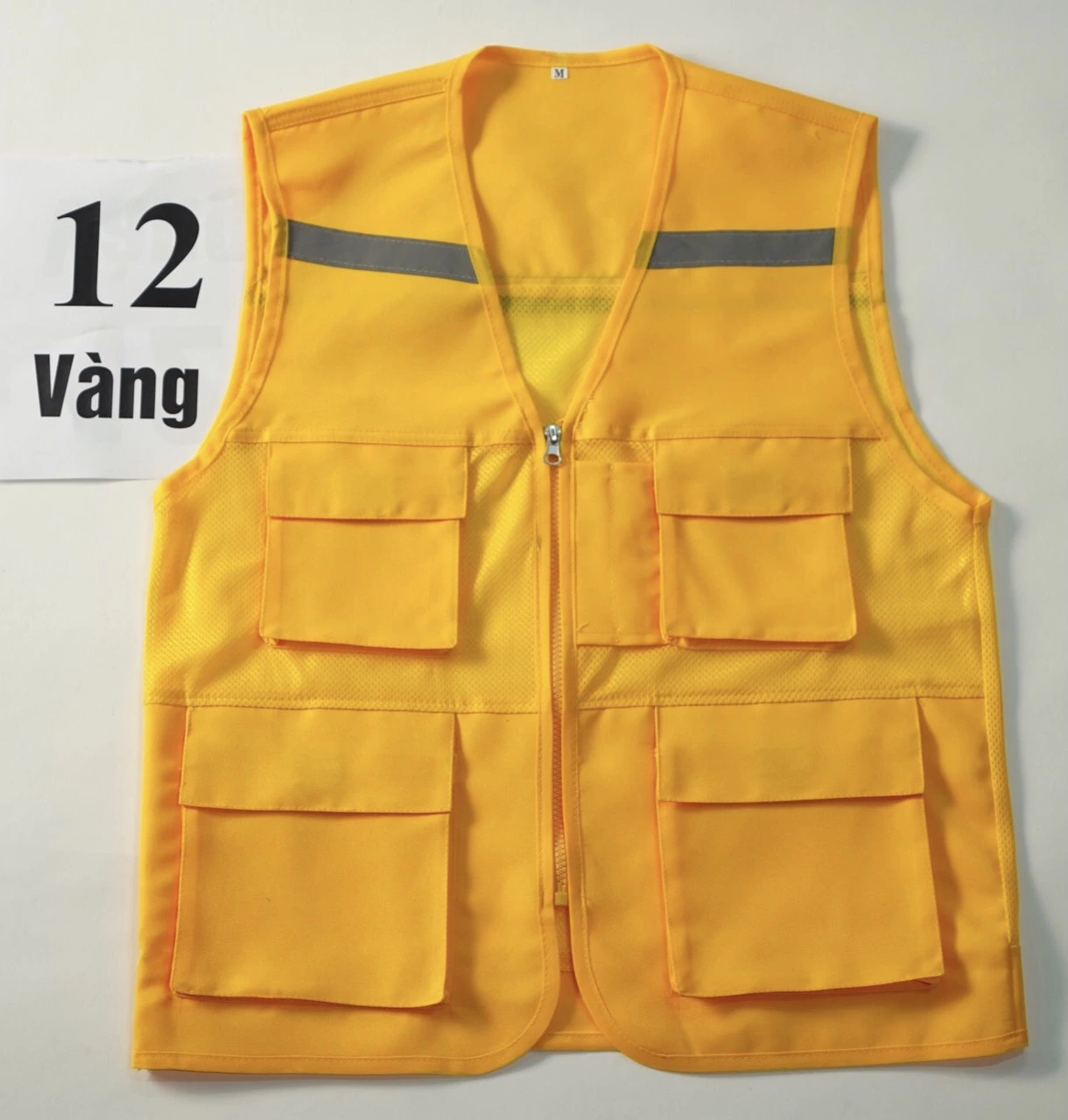 [GL-01] Áo gile phản quang 4 túi, nhiều màu tùy chọn