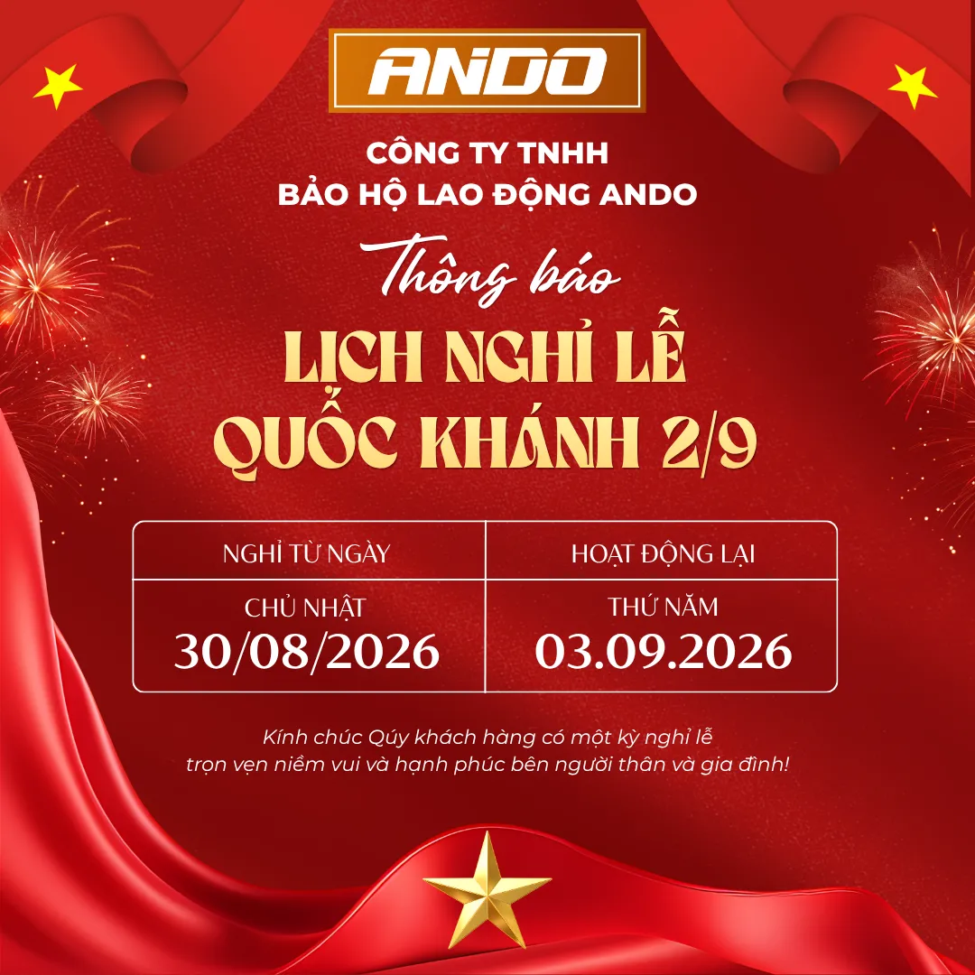 THÔNG BÁO NGHỈ LỄ QUỐC KHÁNH 2026 - CÔNG TY TNHH BẢO HỘ LAO ĐỘNG ANDO