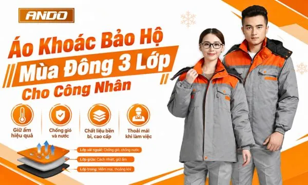 Áo Khoác Bảo Hộ Mùa Đông 3 Lớp Cho Công Nhân