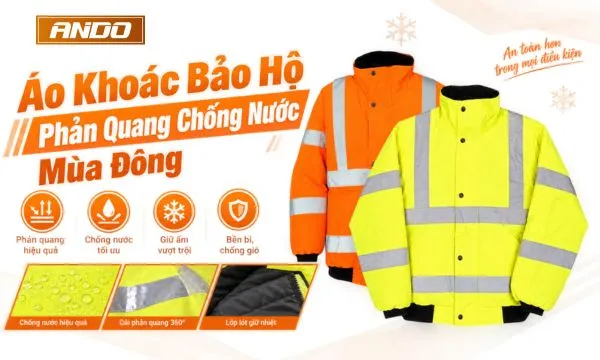 Áo khoác bảo hộ phản quang chống nước mùa đông: Cách chọn phù hợp