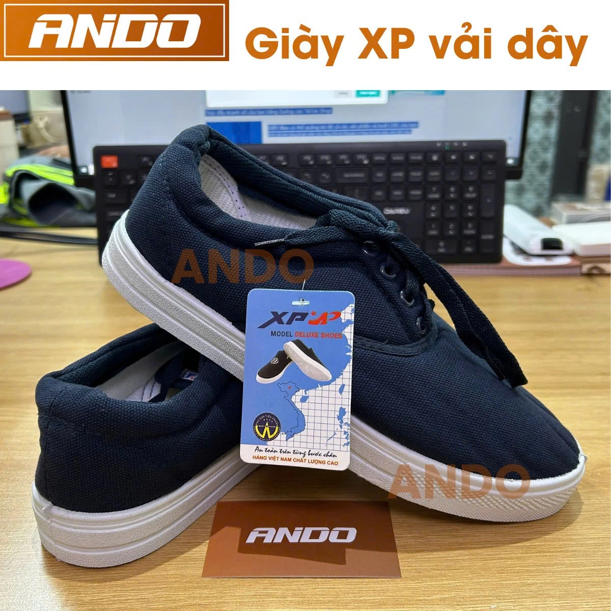 Giày vải bảo hộ lao động giày vải XP cột dây nam, nữ chống trơn trượt giữ ấm