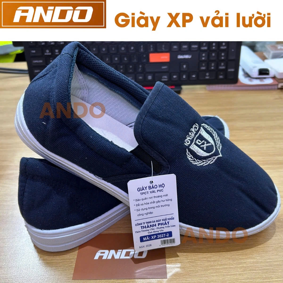 Giày vải bảo hộ lao động giày vải XP lười nam, nữ chống trơn trượt giữ ấm