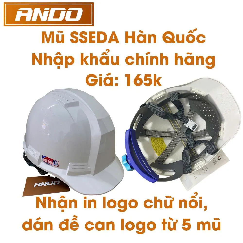 Mũ SSEDA Hàn Quốc nhập khẩu chính hãng có lót xốp và quai điều chỉnh