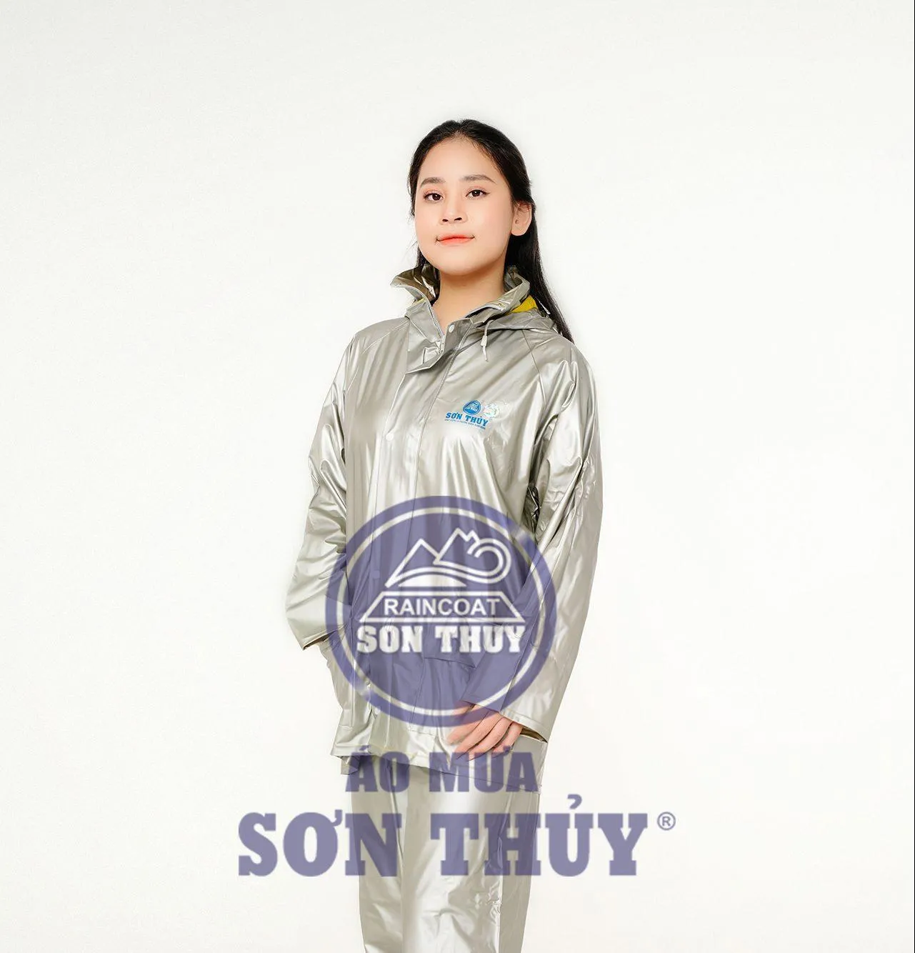 Áo mưa bộ 2 lớp nhựa - bộ 2 da thương hiệu Sơn Thủy