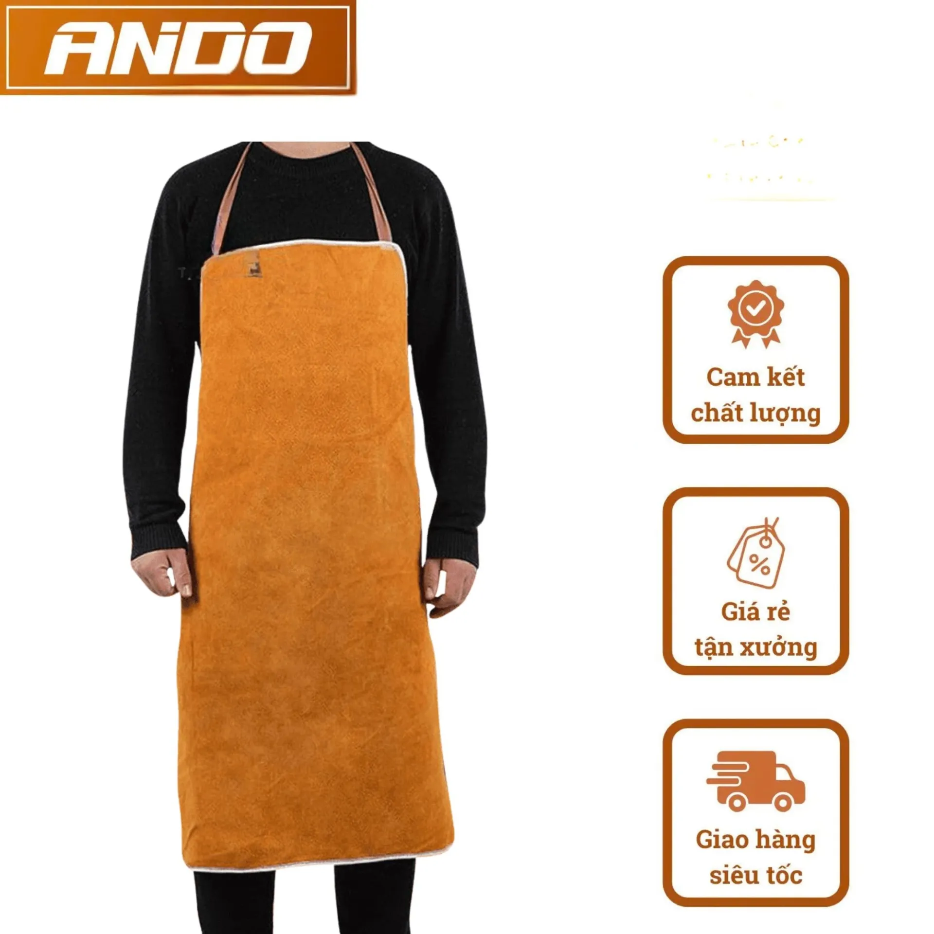 Tạp dề da hàn EW003 | Tạp dề bảo hộ lao động